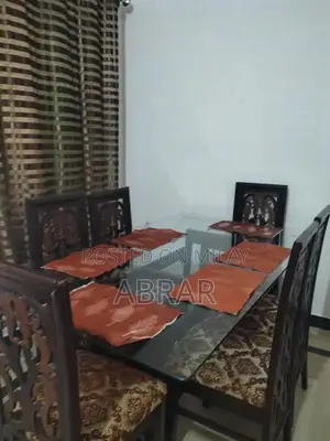 Photo - Dining Table with 6 Chairs - Solid Wood Furniture Set