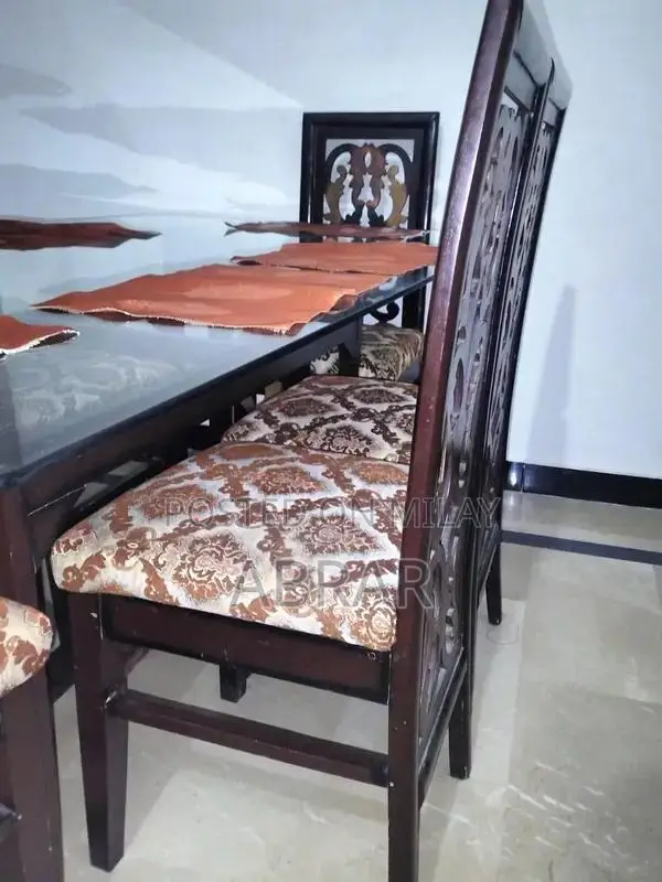 Dining Table with 6 Chairs - Solid Wood Furniture Set