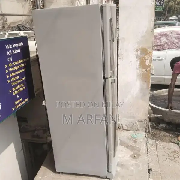 Dawlance 2-Door Medium Refrigerator - White & Gray