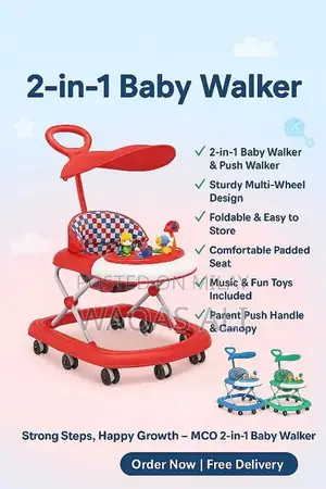 Photo - MCO 2-in-1 Baby Walker - Safe First Steps & Play