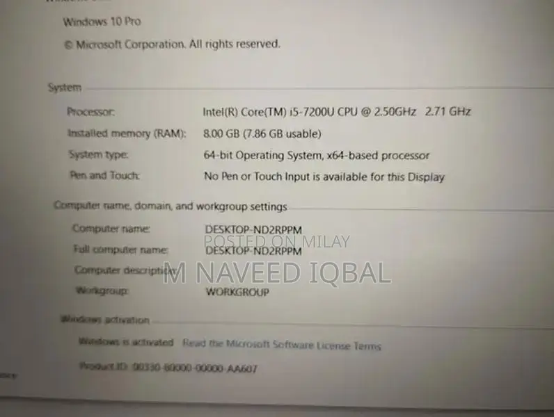 Lenovo Laptop Core i5 7th Gen Business Ultrabook