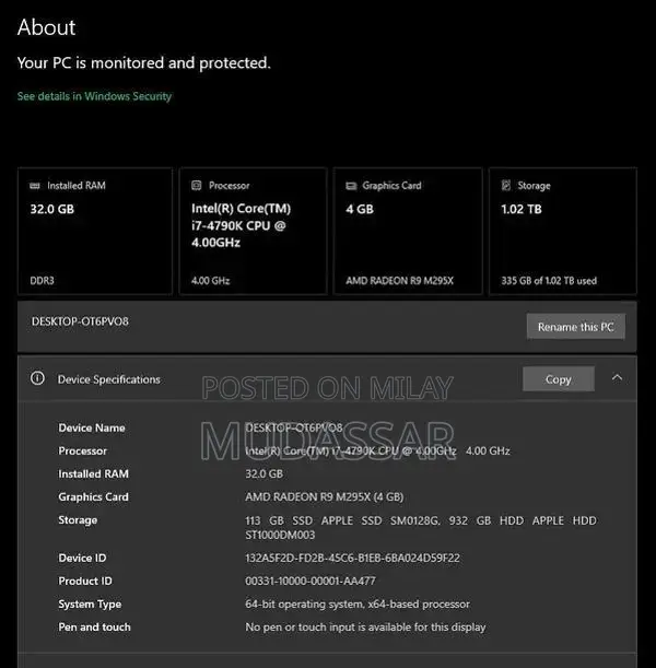 Apple iMac Core i7 4th Gen Late 2014 Desktop Computer
