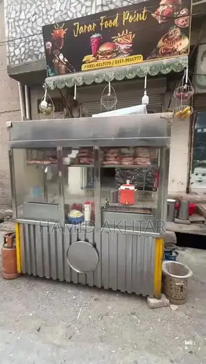 Commercial Fast Food Counter with Hot Plate and Fryer