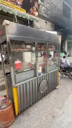 Commercial Fast Food Counter with Hot Plate and Fryer