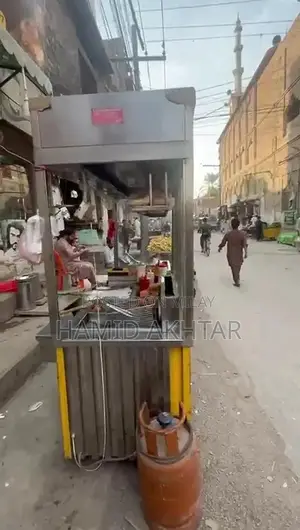 Commercial Fast Food Counter with Hot Plate and Fryer
