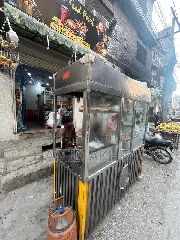 Commercial Fast Food Counter with Hot Plate and Fryer