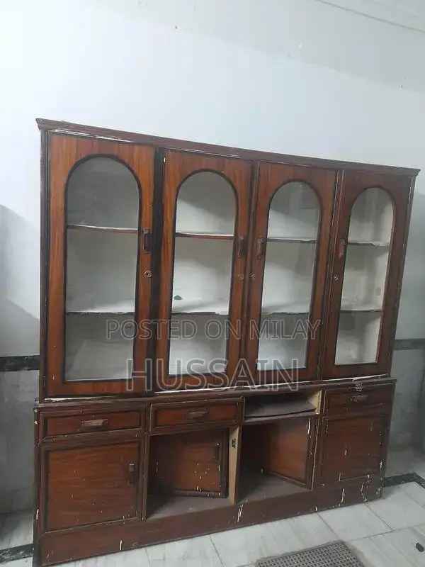 Wooden Crockery Cabinet with Minor Wear