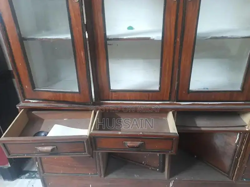 Wooden Crockery Cabinet with Minor Wear