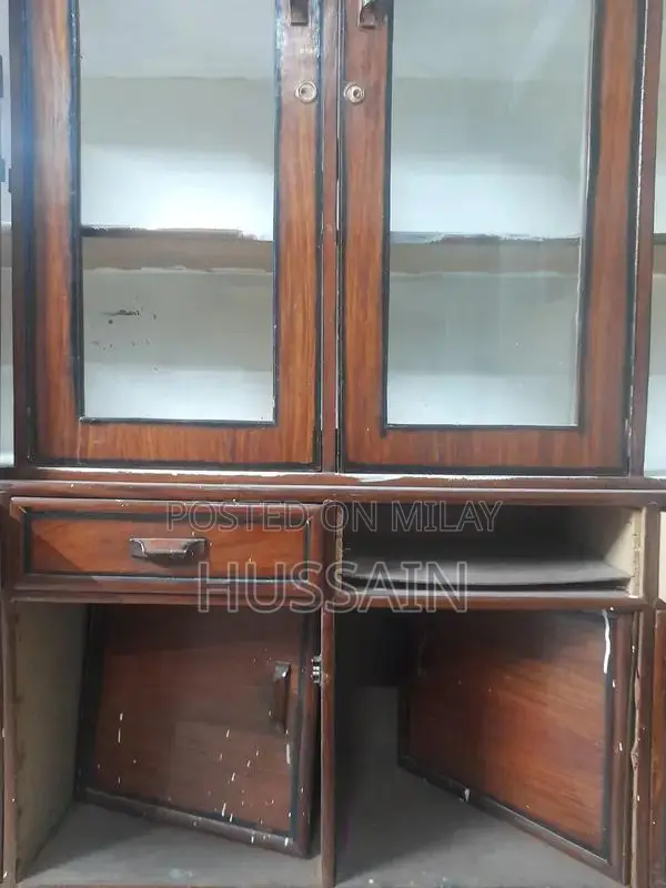 Wooden Crockery Cabinet with Minor Wear