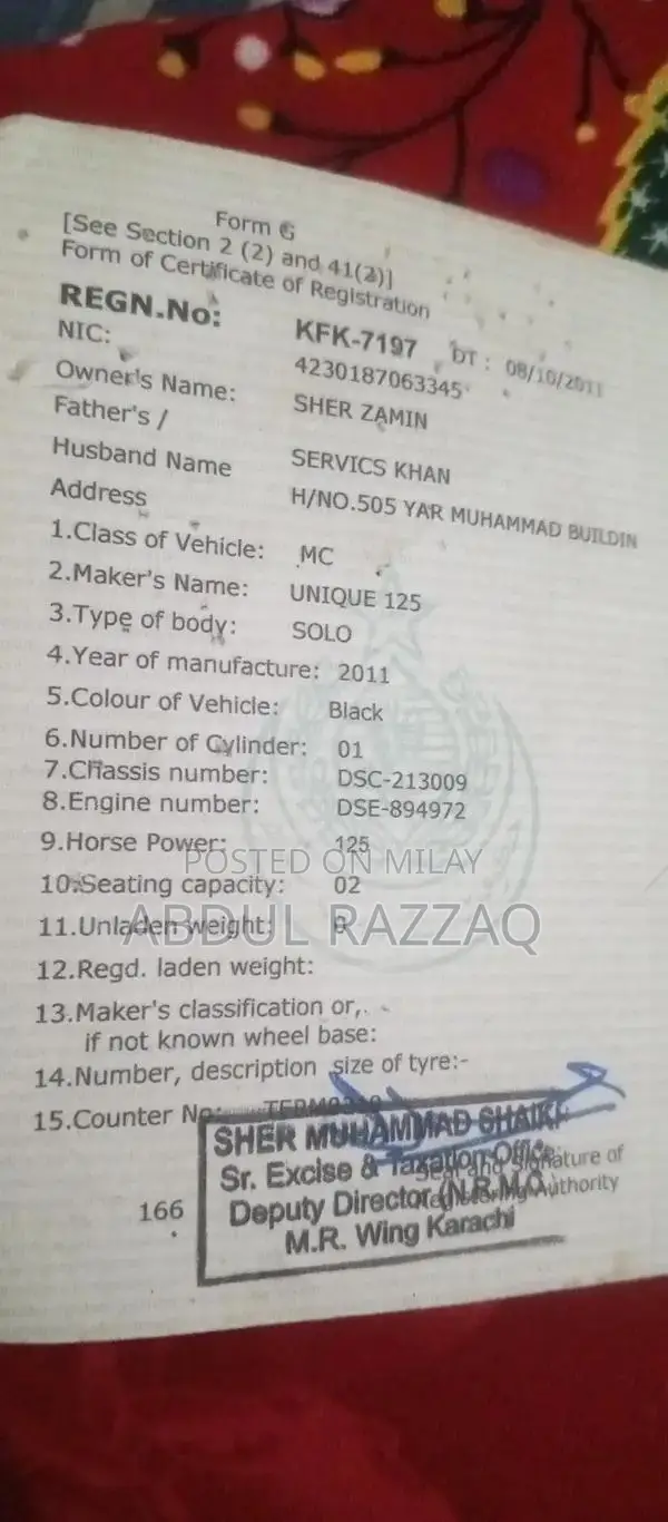 2011 Solo Vehicle Single Cylinder Motorcycle