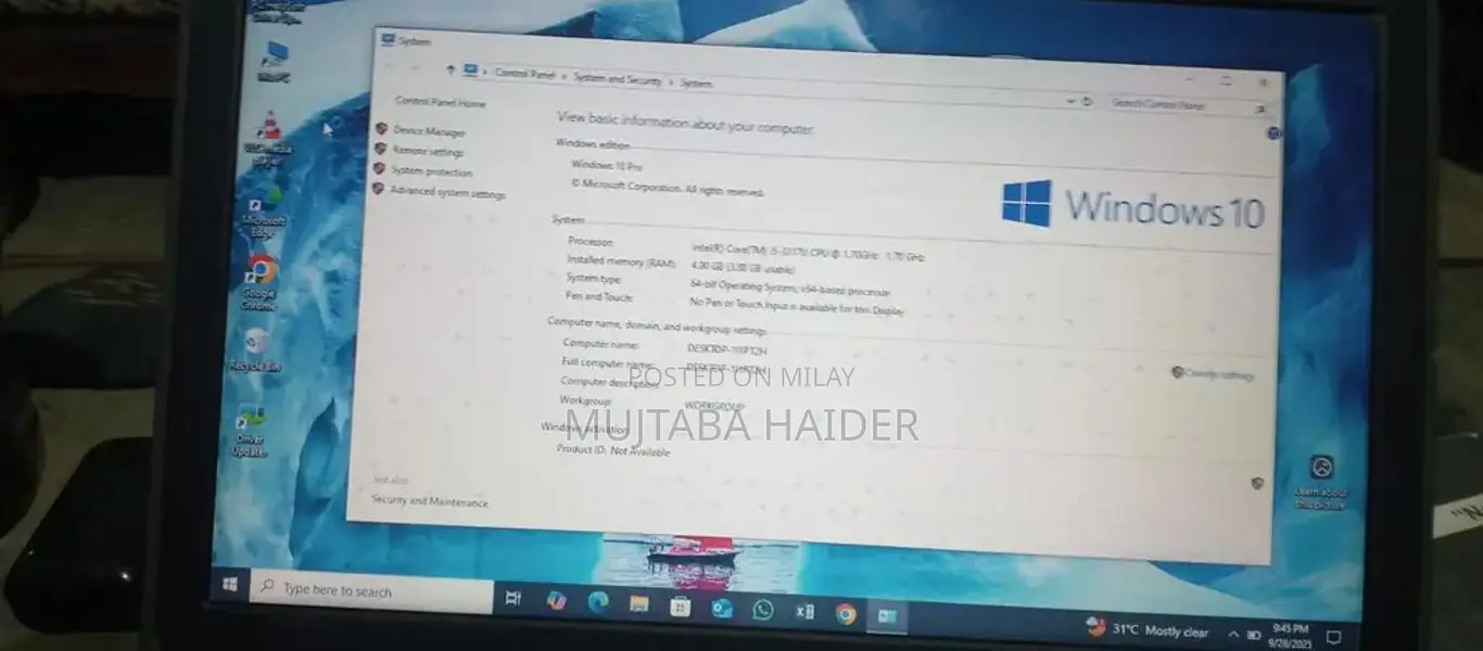Dell Laptop Core i5 3rd Generation 4GB RAM 500GB HDD