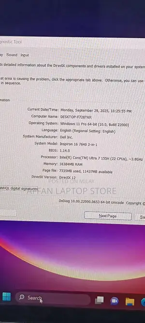 Dell Inspiron 16 7640 2-in-1 Touchscreen Laptop Ultra 7