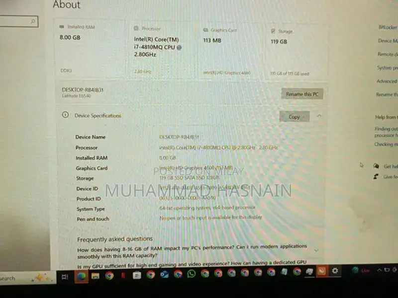 Dell Latitude E6540 Business Laptop with Core i7 and SSD