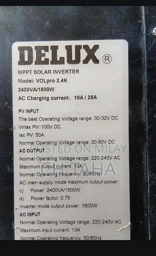 Delux Volpro 1800W Pure Sine Wave Solar Inverter