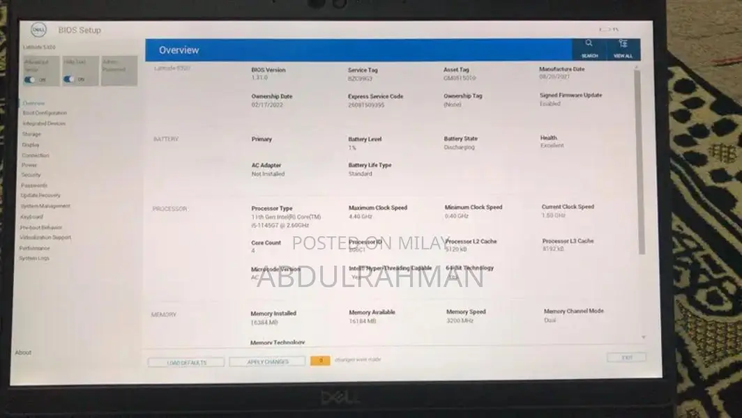 Dell Latitude 5320 Laptop Core i5 11th Gen