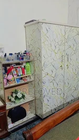 Double Door Cupboard with Attached Cabinet - Excellent Condition