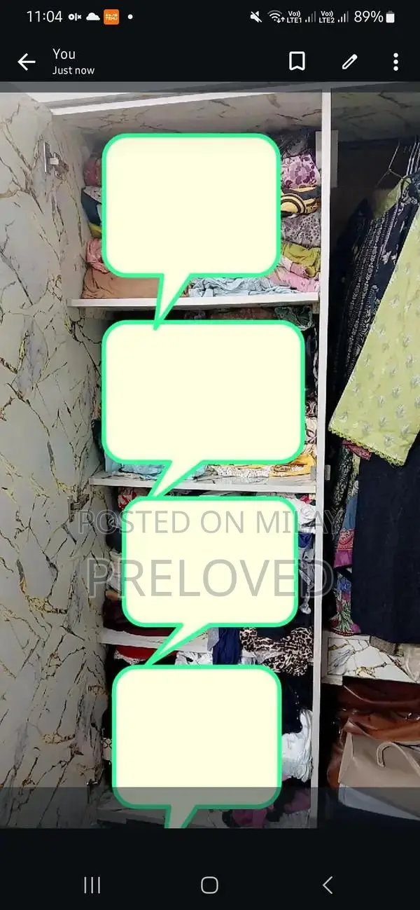 Double Door Cupboard with Attached Cabinet - Excellent Condition