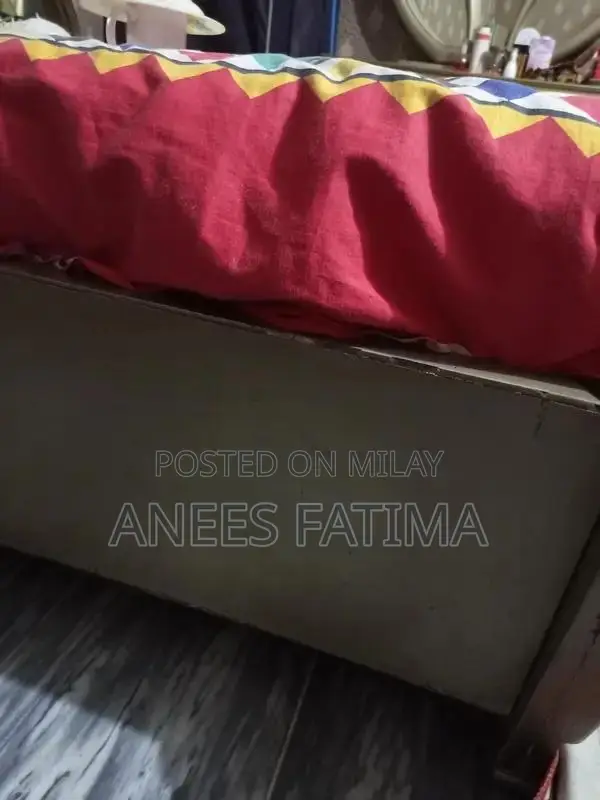 King Size Double Bed Frame with Decorative Paint Finish