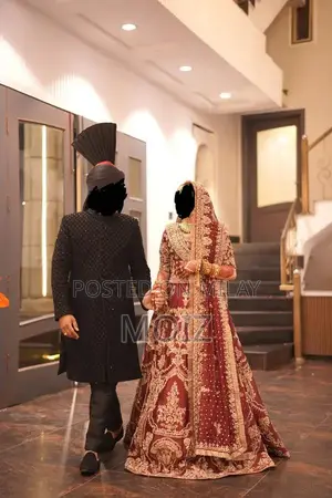 Elegant Silk Bridal Double Dupatta Wedding Dress