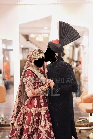 Elegant Silk Bridal Double Dupatta Wedding Dress