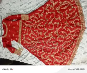 Red Embroidered Bridal Lehnga and Kurti Set