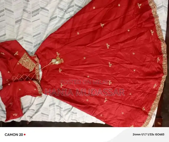 Red Embroidered Bridal Lehnga and Kurti Set