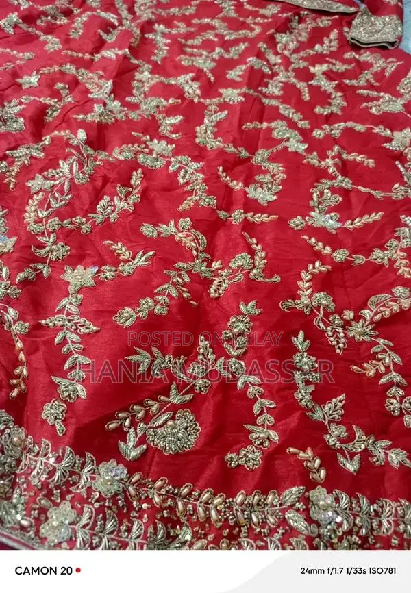 Red Embroidered Bridal Lehnga and Kurti Set