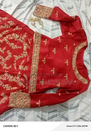 Red Embroidered Bridal Lehnga and Kurti Set