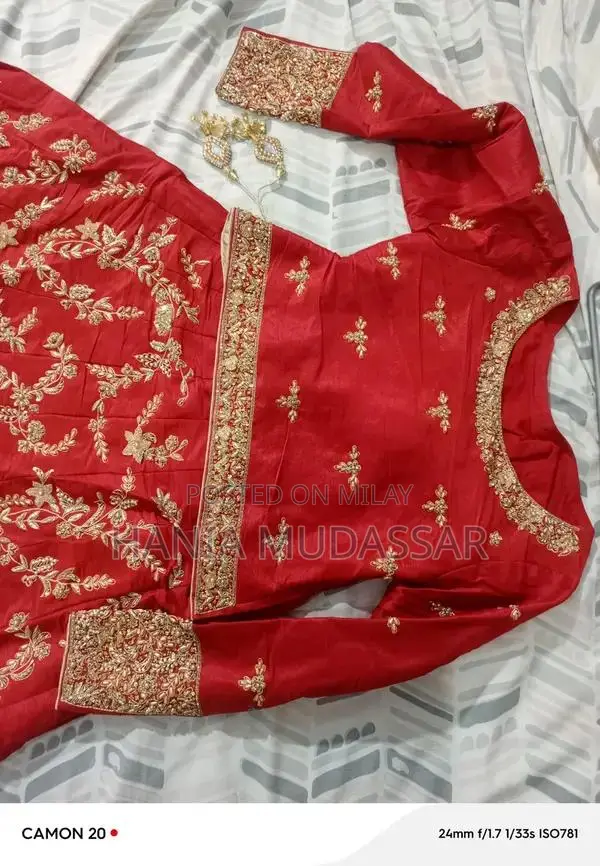 Red Embroidered Bridal Lehnga and Kurti Set