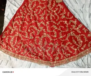 Red Embroidered Bridal Lehnga and Kurti Set