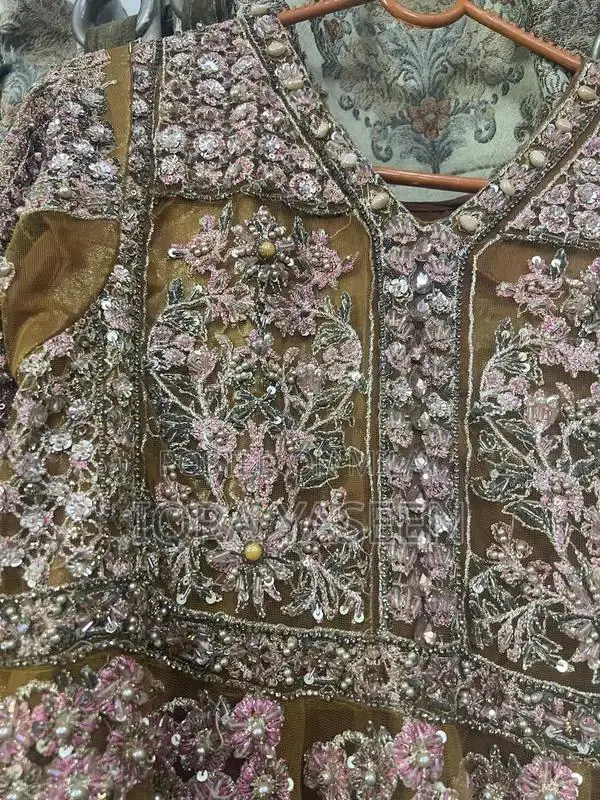 Women's Embroidered Dupatta Sharara Ensemble with Detailed Embellishme