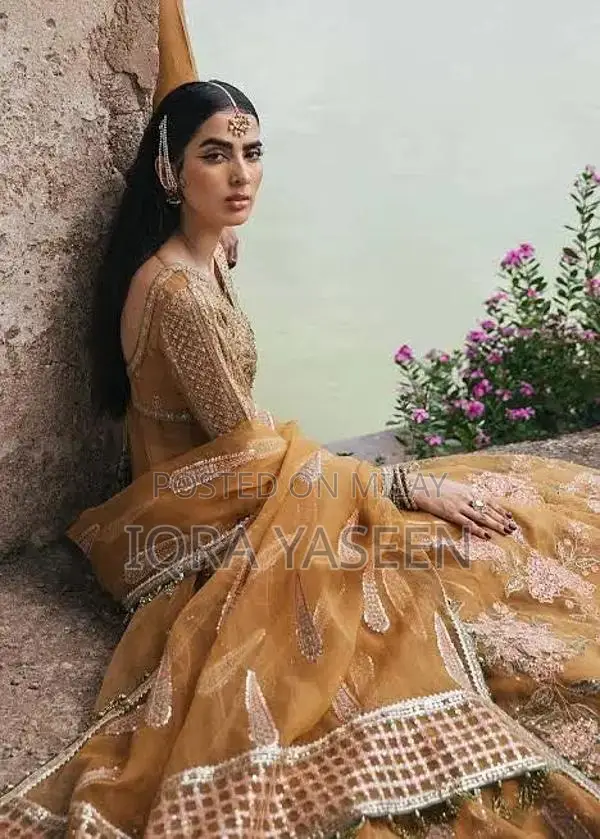 Women's Embroidered Dupatta Sharara Ensemble with Detailed Embellishme