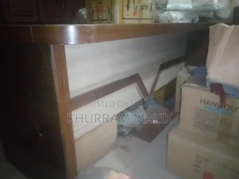 Executive Office Table with Side Rack and Drawers