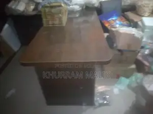 Executive Office Table with Side Rack and Drawers