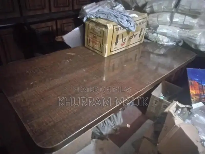 Executive Office Table with Side Rack and Drawers