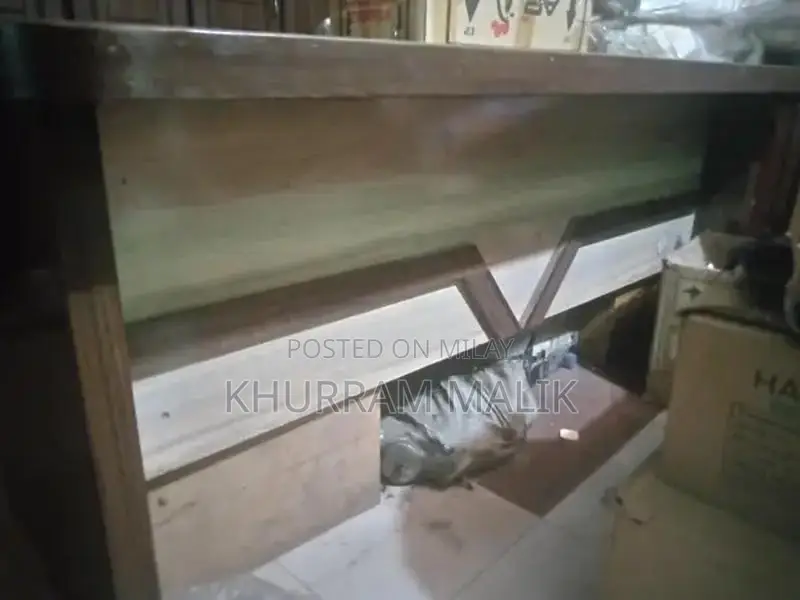 Executive Office Table with Side Rack and Drawers