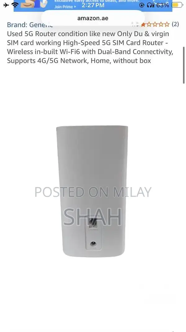 High-Speed Wi-Fi 6 Router with Ethernet Cable