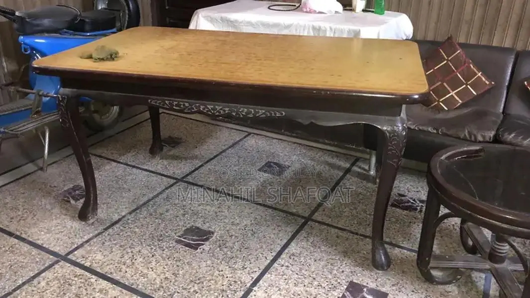 Diyar Wood 6-Seater Dining Table Set with Matching Chairs