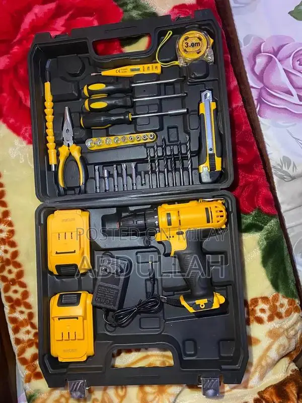 Professional Electric Drill with Dual Battery Power System