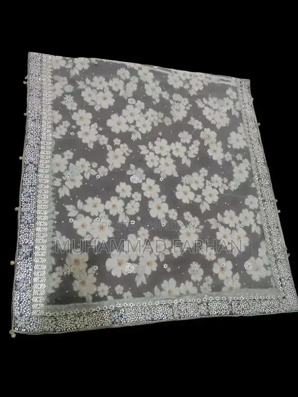 Silver Bridal Dress with Elaborate Dabka and Stone Embellishments