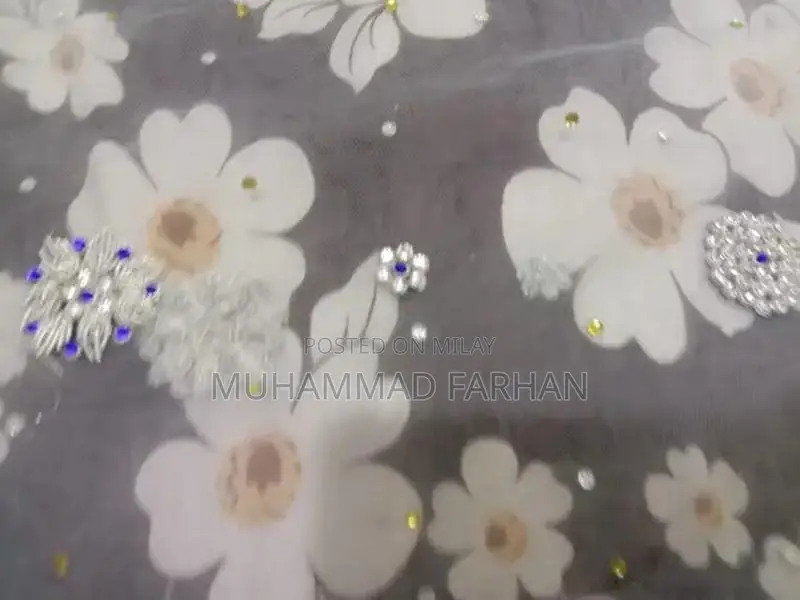 Silver Bridal Dress with Elaborate Dabka and Stone Embellishments