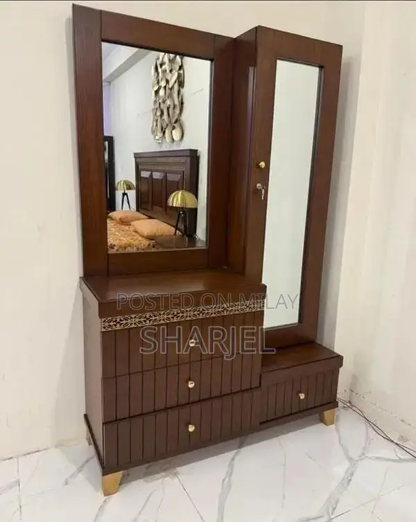 Solid Wood Double Bed Set with Mattress and Side Tables