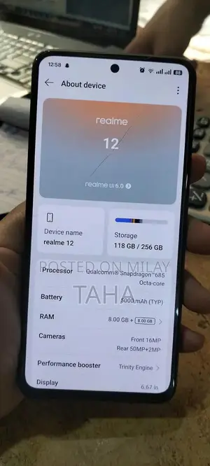 Realmi 12 Smartphone - Excellent Condition Preowned Device