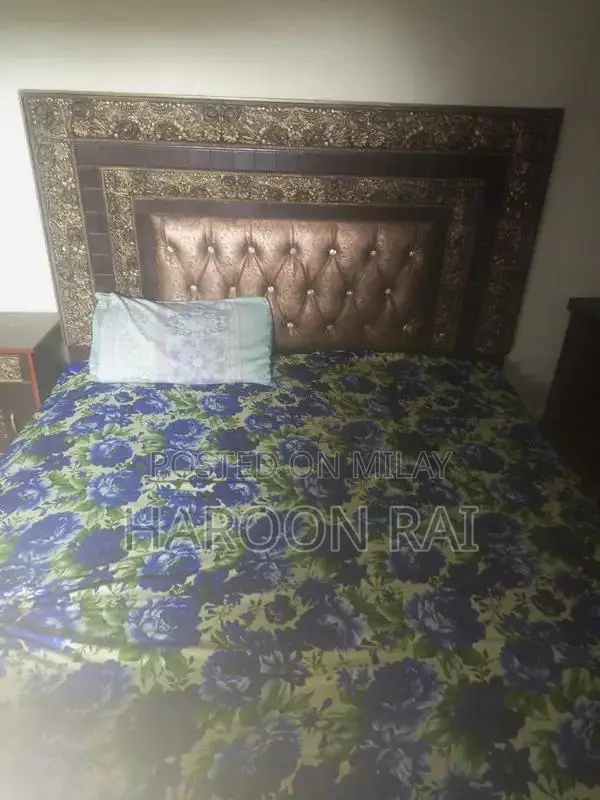 Bedroom Furniture Set - Bed Frame, Side Table, Dresser