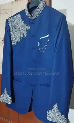 Men's Designer Prince Coat with Hand-Made Embroidery