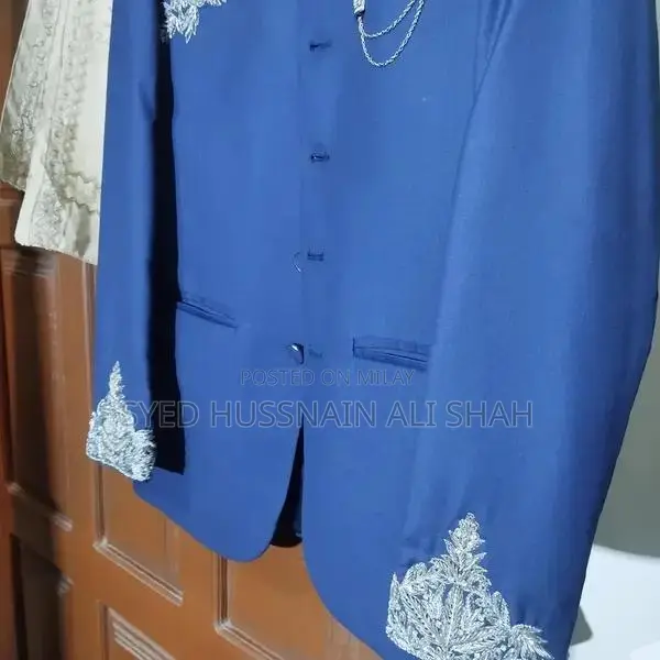 Men's Designer Prince Coat with Hand-Made Embroidery