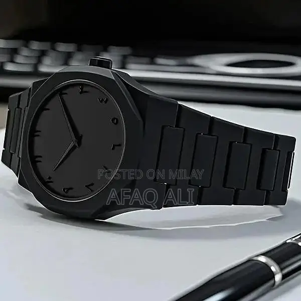 Elegant Black Arabic Dial Luxury Analog Wristwatch with Presentation B