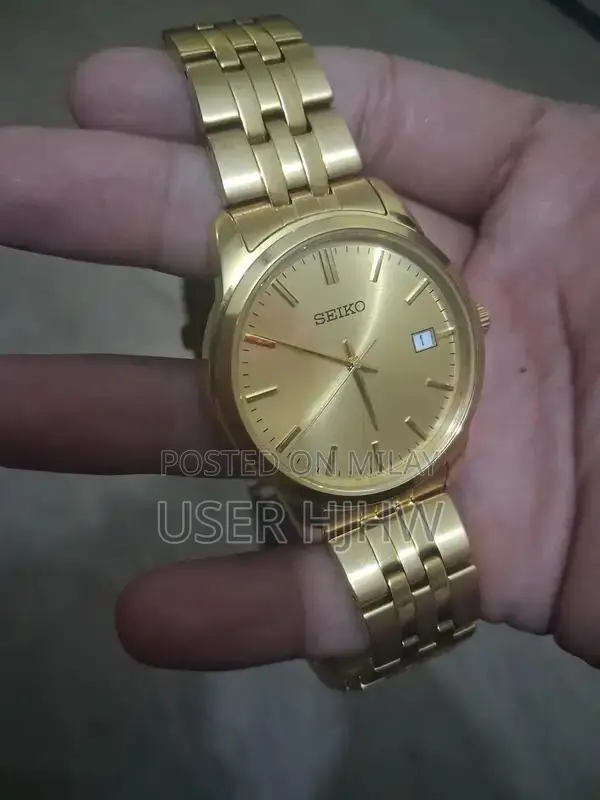 Seiko Gold-Tone Men's Analog Dress Watch with Stainless Steel Case