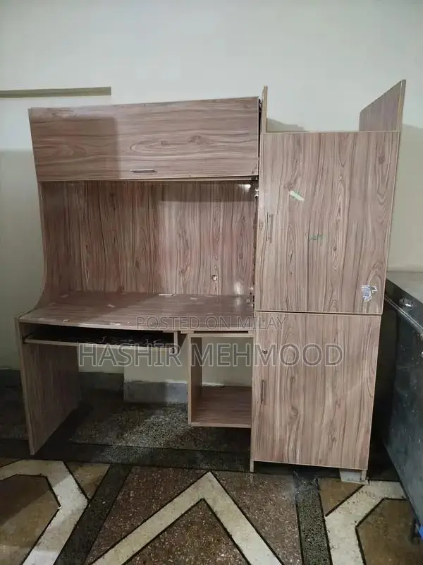 Mobile Computer Desk Trolley with Double Surface