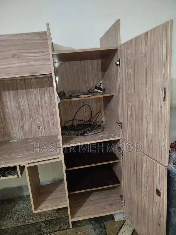 Mobile Computer Desk Trolley with Double Surface